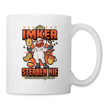 Imker Imkerei Bienen Honig Wabe Spruch Geschenk - Tasse - Weiß - Rechts