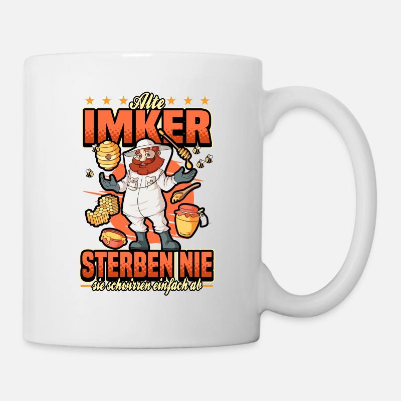 Imker Imkerei Bienen Honig Wabe Spruch Geschenk - Tasse - Weiß