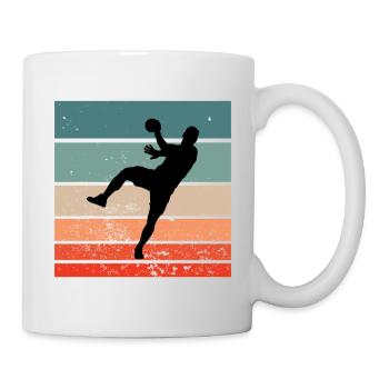 Handball handball player handball throw - Mug - white - Right