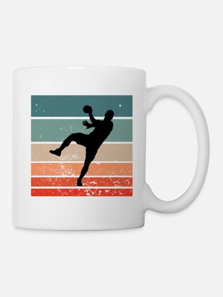Handball joueur de handball lancer de handball - Mug blanc - blanc