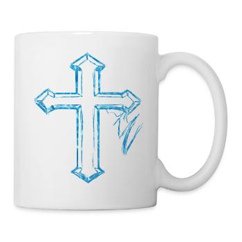 Cross - Water - Christian Cross - Christian - Mug - white - Right
