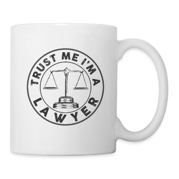 Croyez-moi, je suis avocat - Cool Law Anwal - Mug blanc - blanc - Droite