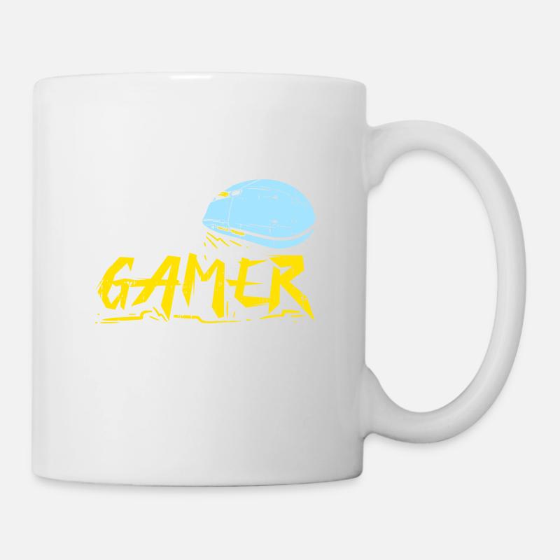 Joueur PC, joueur de bureau - Mug blanc - blanc