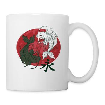 Koi Pisces Yin&Yang Zodiac Sign - Mug - white - Right