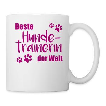Beste Hundetrainerin Hunde Trainerin Geschenk - Tasse - Weiß - Rechts