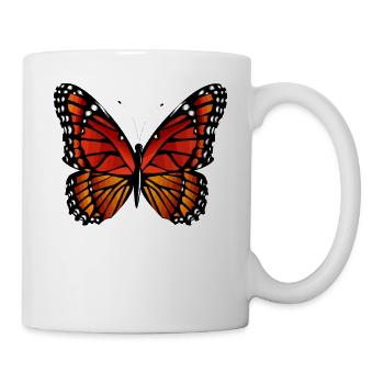 Schmetterling Butterfly - Tasse - Weiß - Rechts