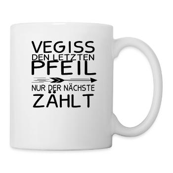 Bogenschießen Langbogen Sport Geschenk 8 - Tasse - Weiß - Rechts