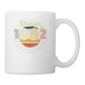 Vintage 1982 anniversaire cadeau vintage rétro - Mug blanc - blanc - Droite