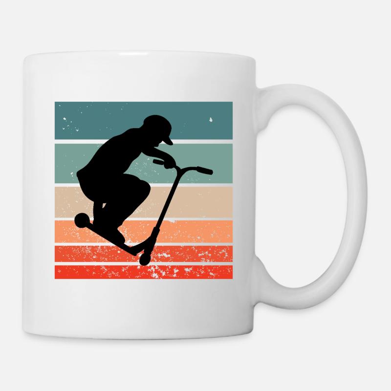 Scooter Roller Skater Tricks - Tasse - Weiß