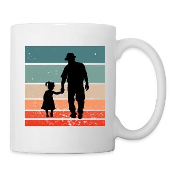 Père fille amour famille famille amour papa - Mug blanc - blanc - Droite