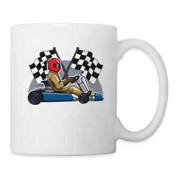 Idée cadeau vintage karting rétro karting - Mug blanc - blanc - Droite