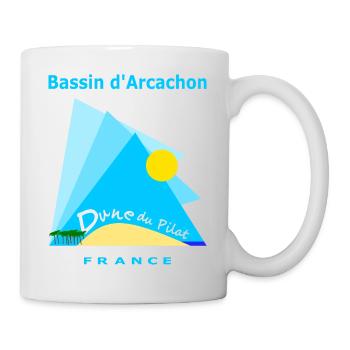 Düne du Pilat, Frankreich - Tasse - Weiß - Rechts