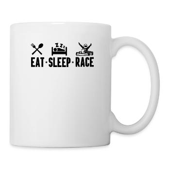 Eat Sleep Race Répétez l'idée cadeau Go Kart Driver - Mug blanc - blanc - Droite