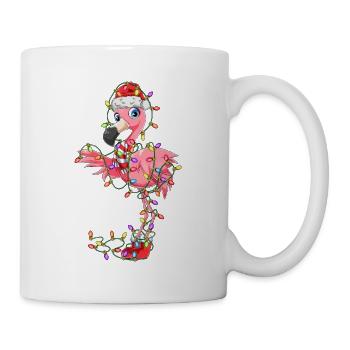 Flamingo Christmas Gift Pink Flamingo - Mug - white - Right