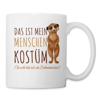 Erdmännchen - Tasse - Weiß - Rechts