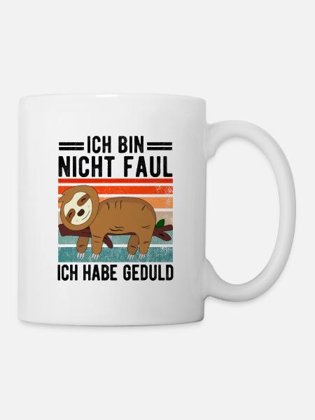 Faultier Relax Chill Teenager - Tasse - Weiß