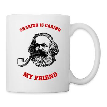 Kommunismus Gespenst Geschenk Pfeife Marx - Tasse - Weiß - Rechts