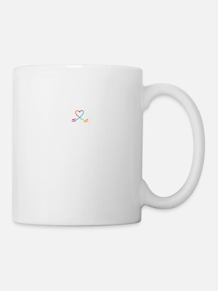 Zwei Hände mit Herz Schleife, Valentinstag, Liebe, - Tasse - Weiß