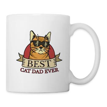Best Cat Dad Vintage Fist Best Cat Dad ever - Mug - white - Right