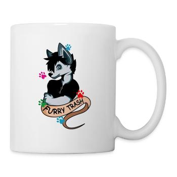 Furry Trash Dog Owner Gift - Mug - white - Right