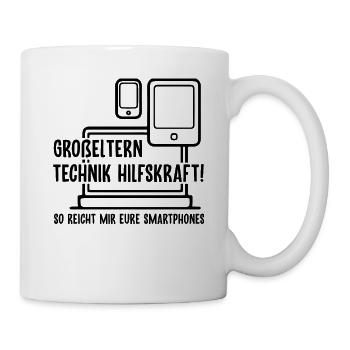 Großeltern Technik Hilfskraft - Tasse - Weiß - Rechts