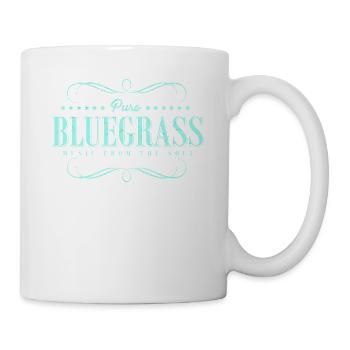 Bluegrass folk music guitar player banjo - Mug - white - Right