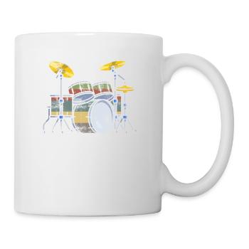 Drummer drums drummer drum sticks music - Mug - white - Right