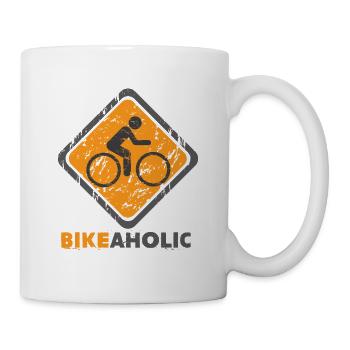 Bikeaholic - Fahrradliebhaber Radfahrer Mountainbi - Tasse - Weiß - Rechts