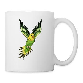 Belle perruche colorée vole. conception - Mug blanc - blanc - Droite