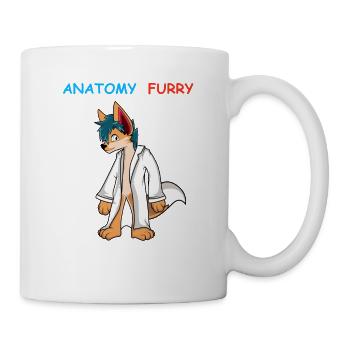 Cadeau de propriétaire de fourrure d'animal à fourrure anatomie - Mug blanc - blanc - Droite