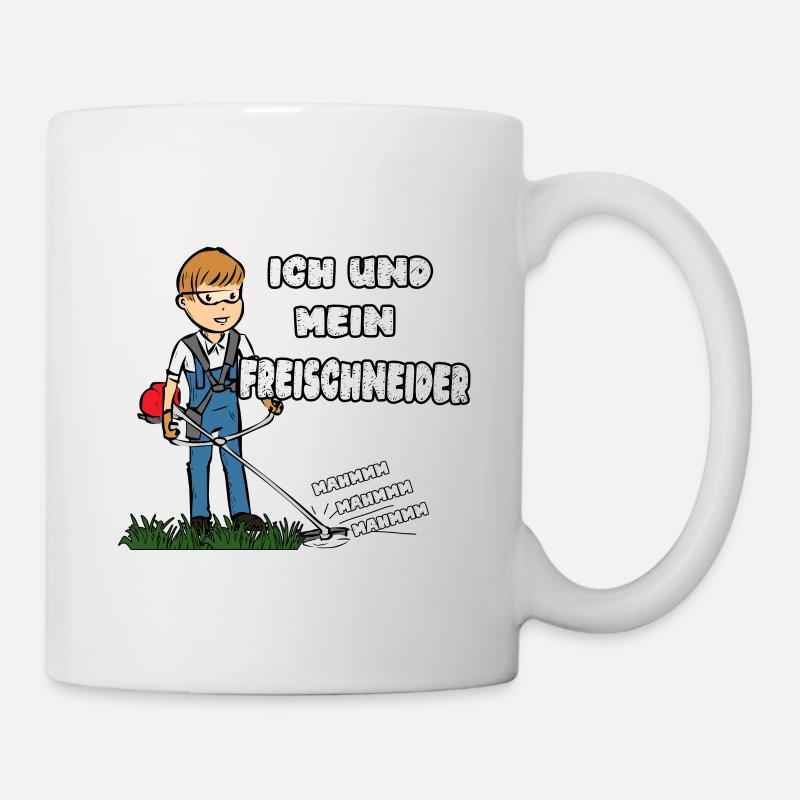 Freischneider Kinder Garten Helfer Motiv - Tasse - Weiß