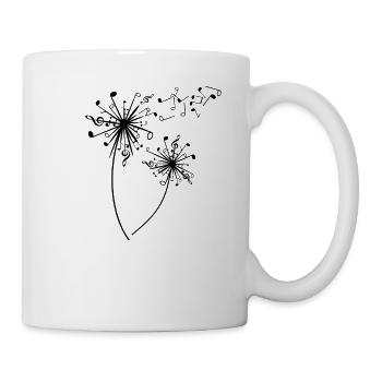 Notes music dandelion dandelion nature gift - Mug - white - Right
