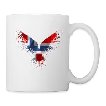 Norwegisch Odins Rabe - Tasse - Weiß - Rechts