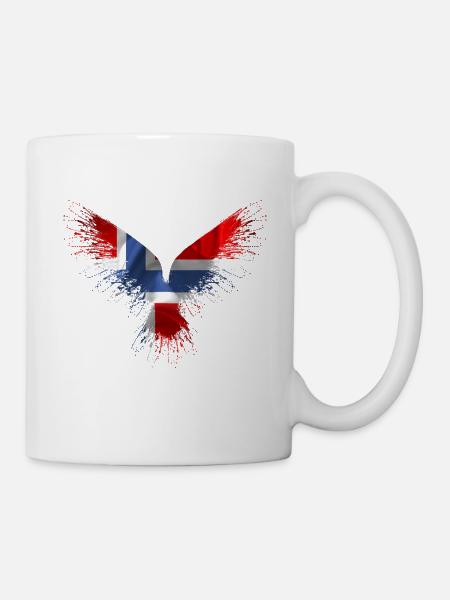 Norwegisch Odins Rabe - Tasse - Weiß