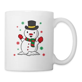 Bonhomme de neige de Noël - Mug blanc - blanc - Droite