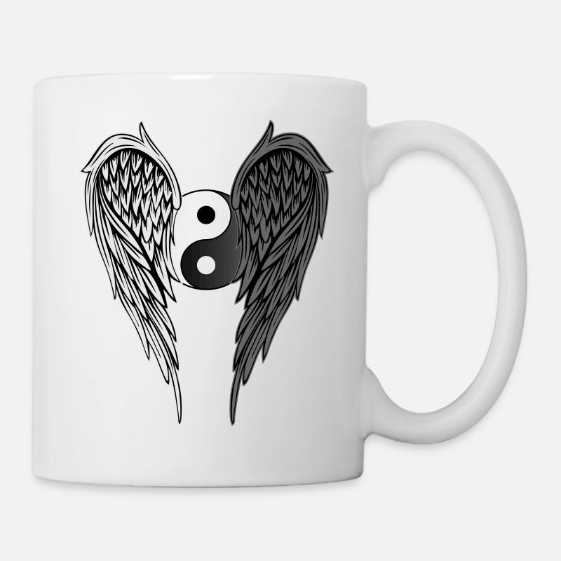 Yin & Yang Wings Angel Wings Angel Wings Version 1 - Mug - white