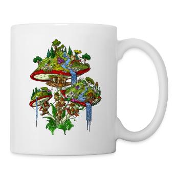Magic Mushrooms Insel - Tasse - Weiß - Rechts