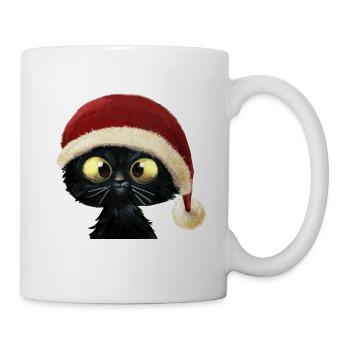 Chaton de Noël doux - Mug blanc - blanc - Droite
