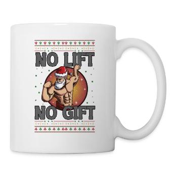 Ugly Christmas Fitness Sport Gym Weihnachtsmann - Tasse - Weiß - Rechts