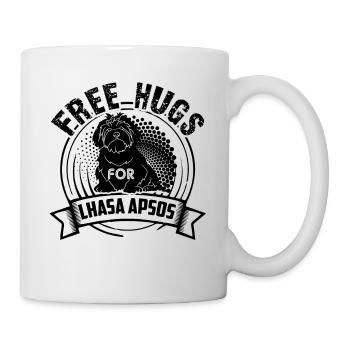 T-shirt câlins gratuits pour Lhasa Apsos - Mug blanc - blanc - Droite