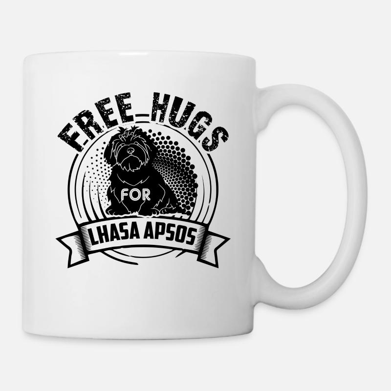 Free Hugs For Lhasa Apsos T Shirt - Mug - white