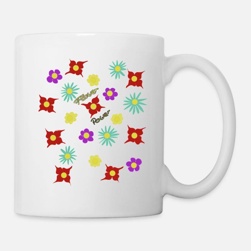 Flower Power Fleur modèle - Mug blanc - blanc