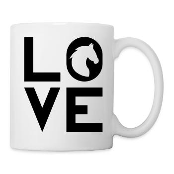 HORSE LOVE - Mug blanc - blanc - Droite