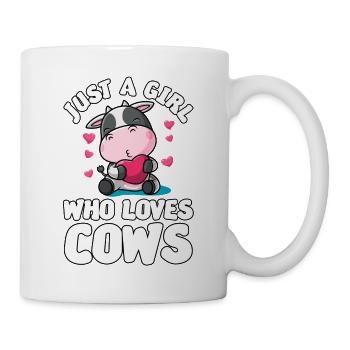 Cow Shirt Cow Love sweet for girls - Mug - white - Right