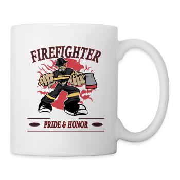 Pompier sauveteur - Mug blanc - blanc - Droite