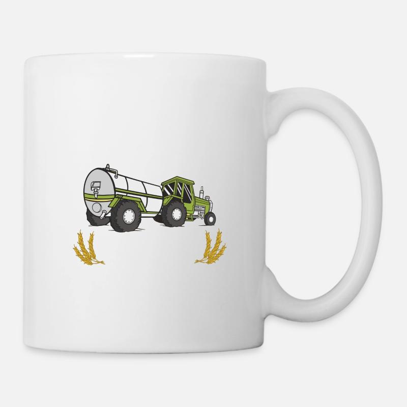 Kinder Traktor T-Shirt Jungen Mädchen Geburtstag - Tasse - Weiß
