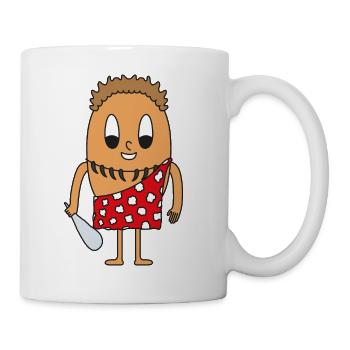 Stone age man egg - Mug - white - Right