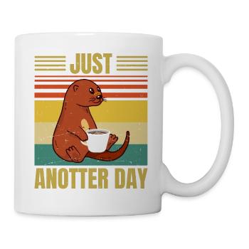 Funny Otter - Just Anotter Day - Retro Coffee - Mug - white - Right