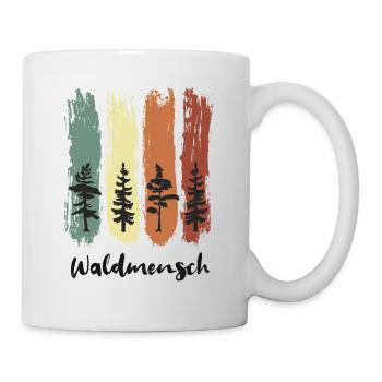 Holz Wald Waldmensch Geschenk - Tasse - Weiß - Rechts
