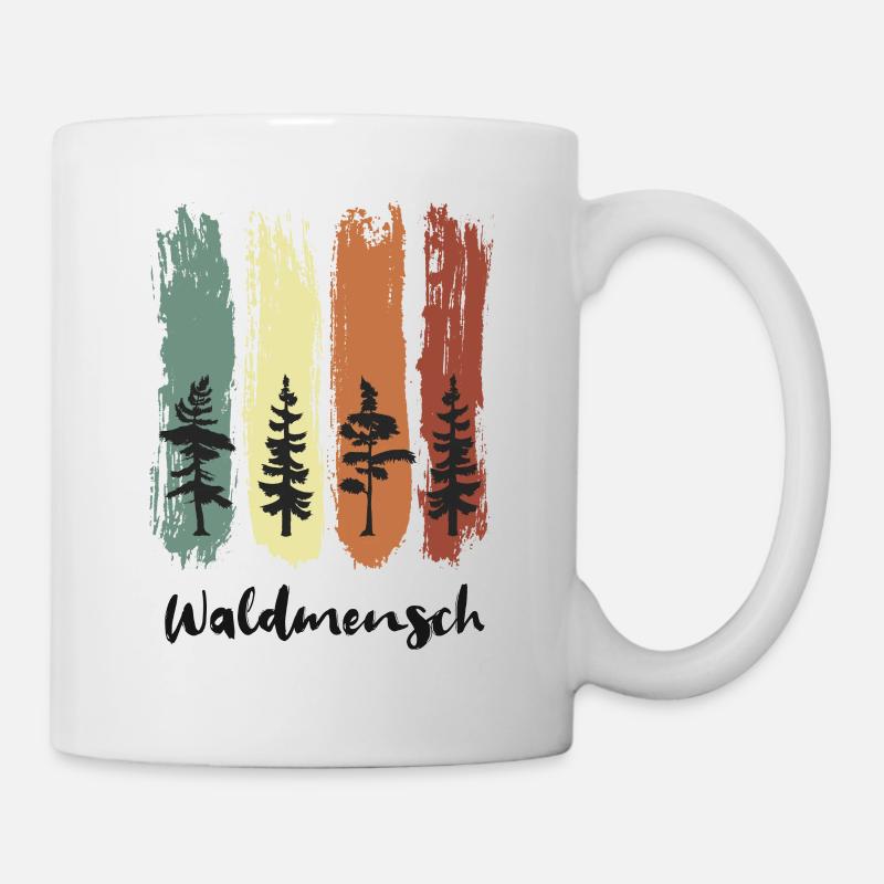 Holz Wald Waldmensch Geschenk - Tasse - Weiß